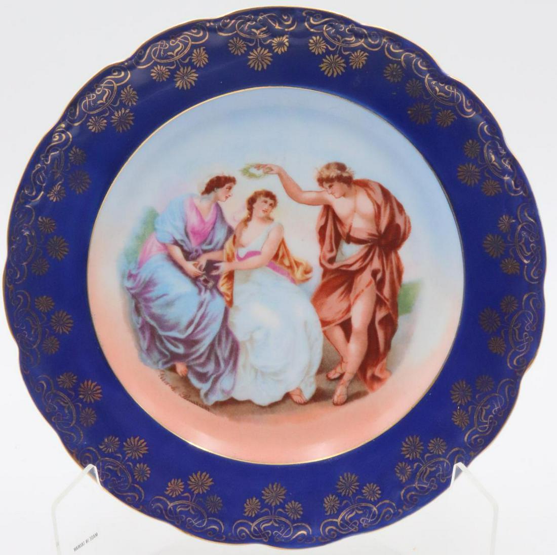 KPM Germany Hand Painted Porcelain Plate (1 of 3)