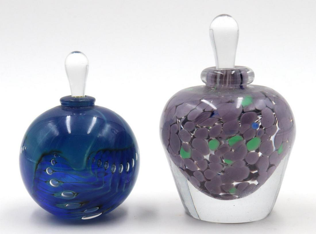 Two Signed Art Glass Perfume Bottles (1 of 2)