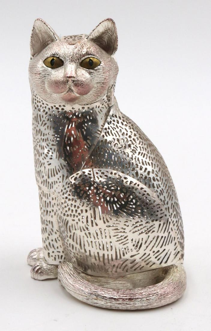 Christofle Lumiere Silver Plated Cat (1 of 3)