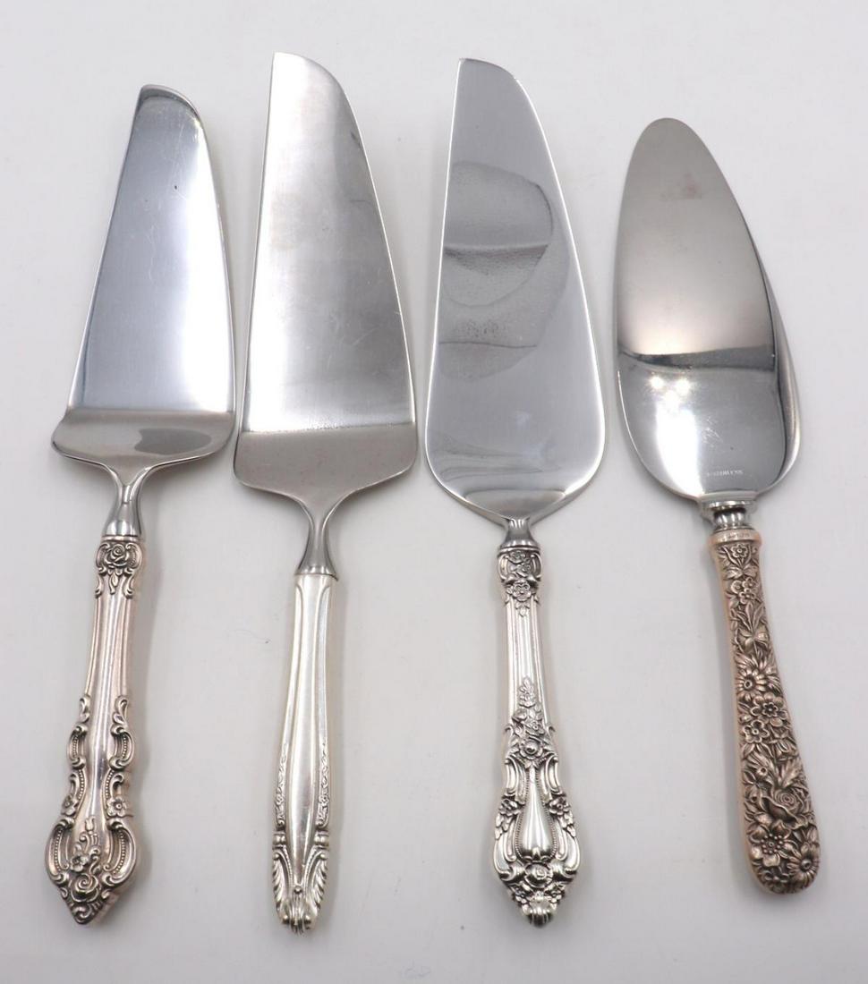 Lot of 4 Sterling Silver Pie Servers (1 of 2)
