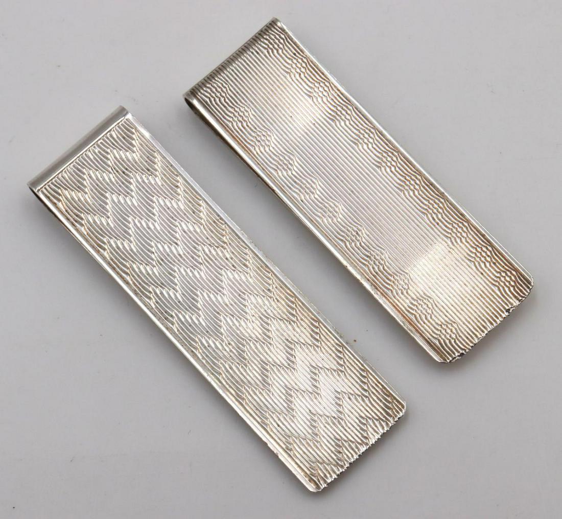 Two Antique 800 Silver Money Clips (1 of 2)