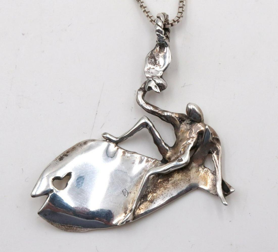 Vintage E. Silbert Sterling Pendant w/ Necklace (1 of 3)