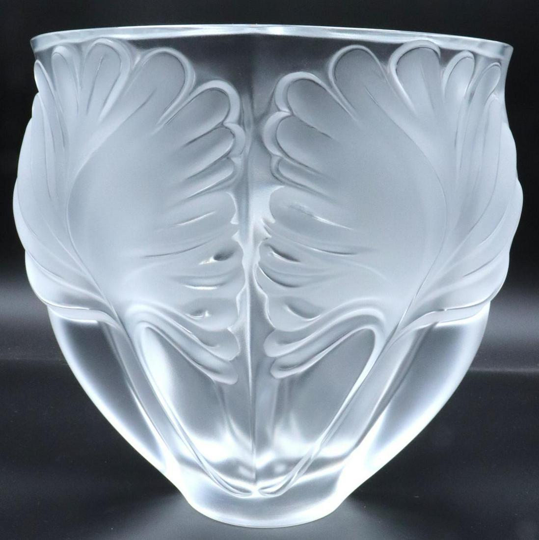 Lalique "Noailles" Frosted Crystal Vase (1 of 4)