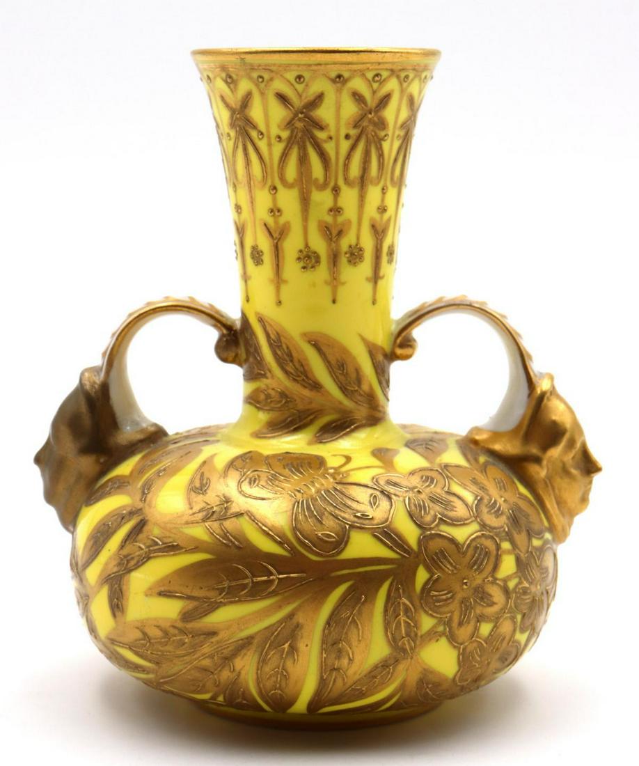 Antique Royal Crown Derby Handled Porcelain Vase (1 of 4)