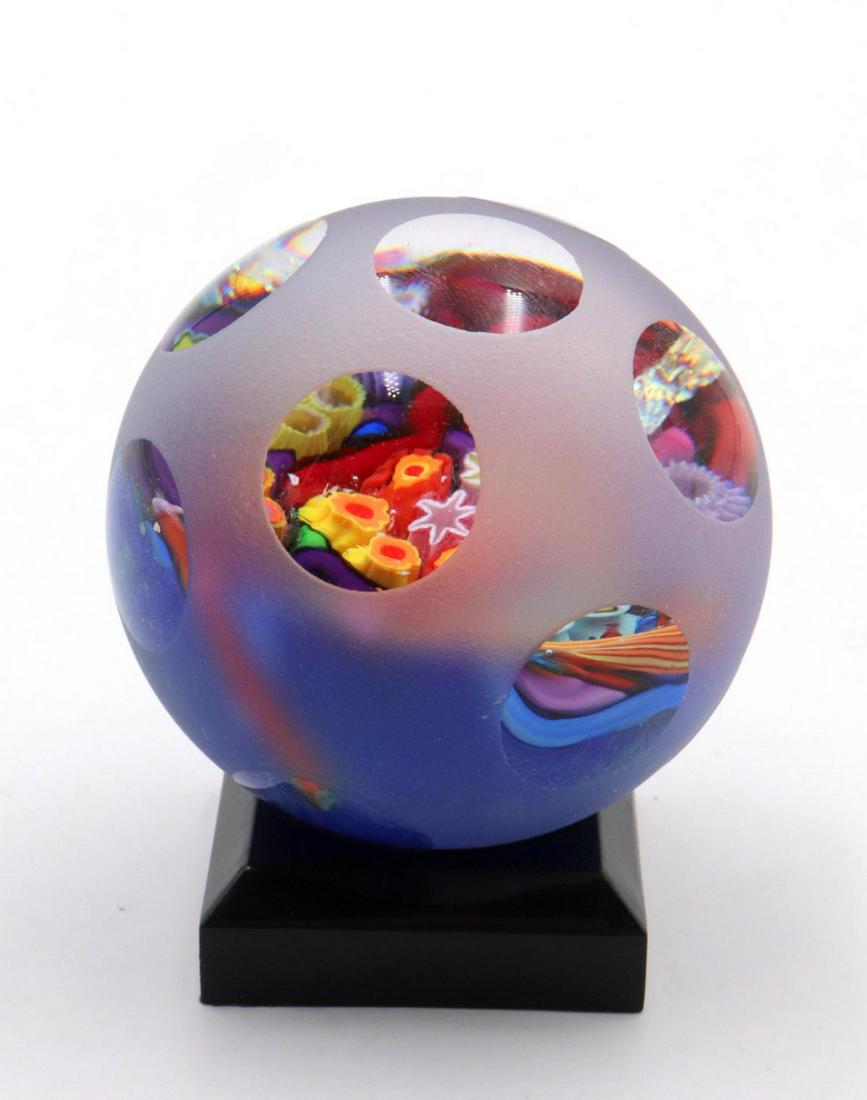Signed Studio Art Glass Paperweight (1 of 3)