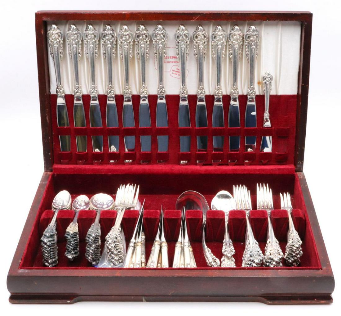 100 Pc. Wallace "Grande Baroque" Dinner Sterling Flatware Set (1 of 6)
