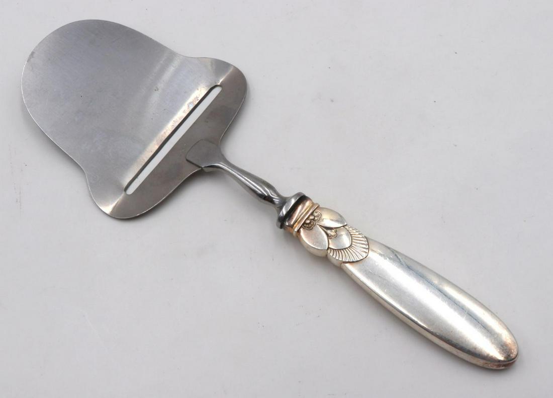 Georg Jensen "Cactus" Sterling Cheese Plane: Georg Jensen "Cactus" Sterling Silver Cheese Plane. Measures approx. - 8 1/4".