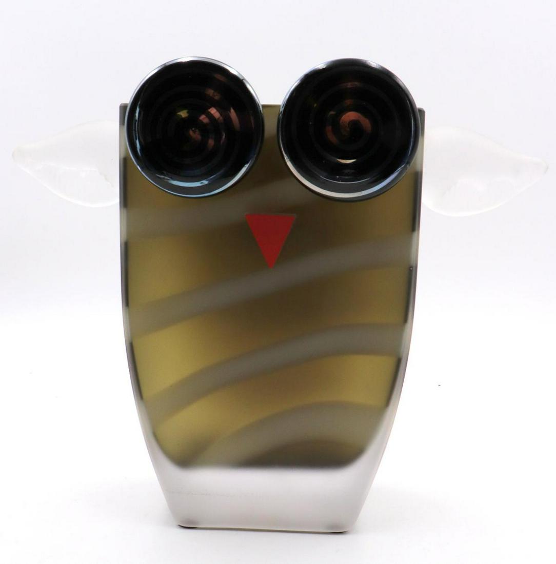 Sklar Furnishings Art Glass Owl Vase (1 of 3)