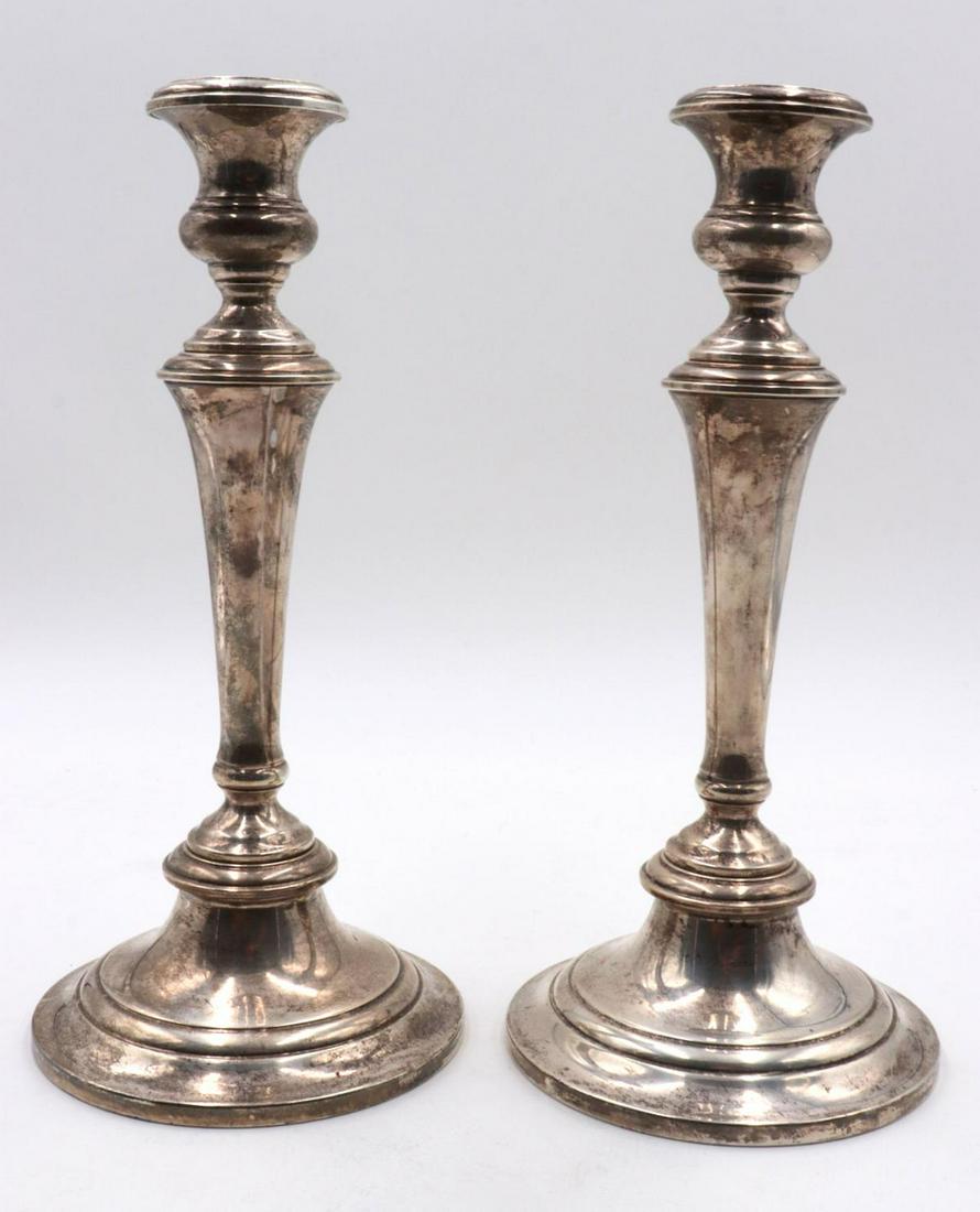 Pair of Gorham Weighted Sterling Candle Sticks (1 of 3)
