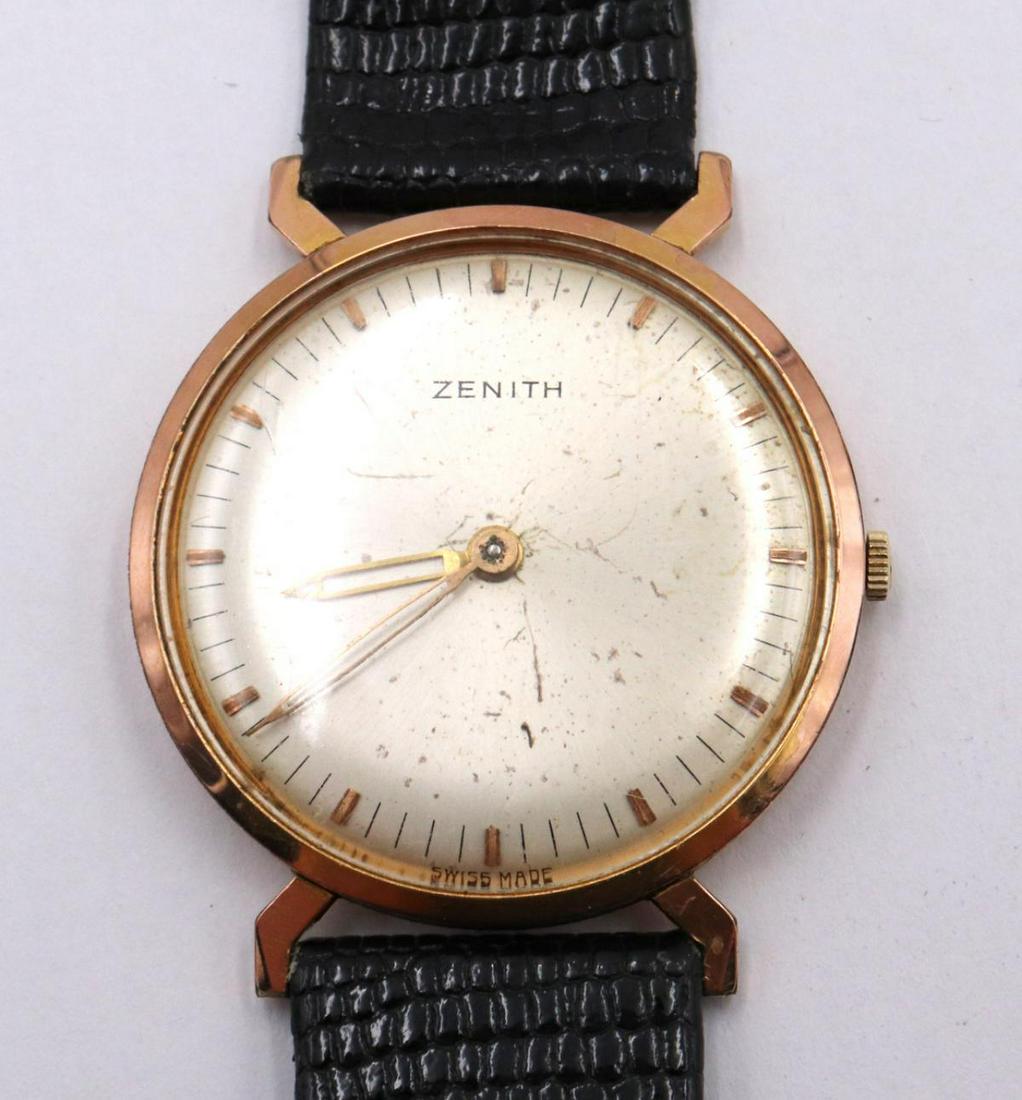 Zenith Rose Gold Filled Wristwatch: Zenith Rose Gold Filled Wristwatch. Very thin, unusual lugs. 1960's.