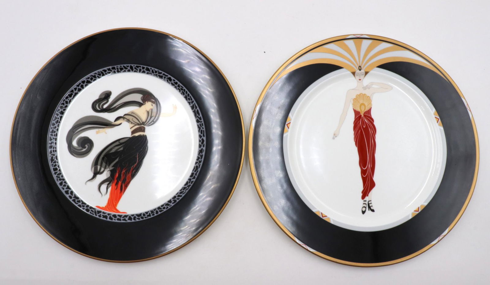 Pair of Erte Dinner Plates (1 of 5)