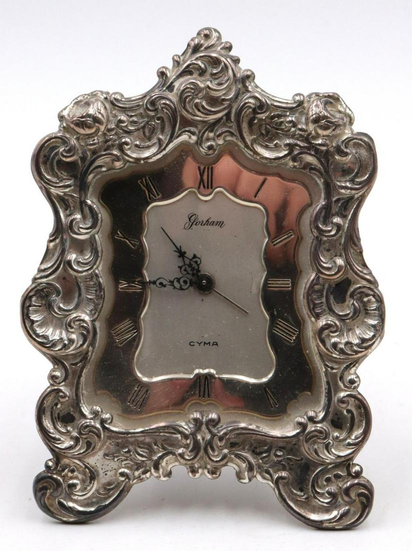 Gorham Cyma Sterling Clock (1 of 2)