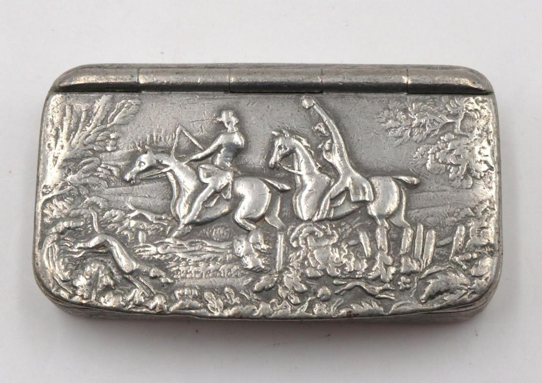 Vintage Bloomingdales Cornish Pewter Box: Vintage Bloomingdales Cornish Pewter Box. Made in England. Measures approx. - 2 1/2" long.
