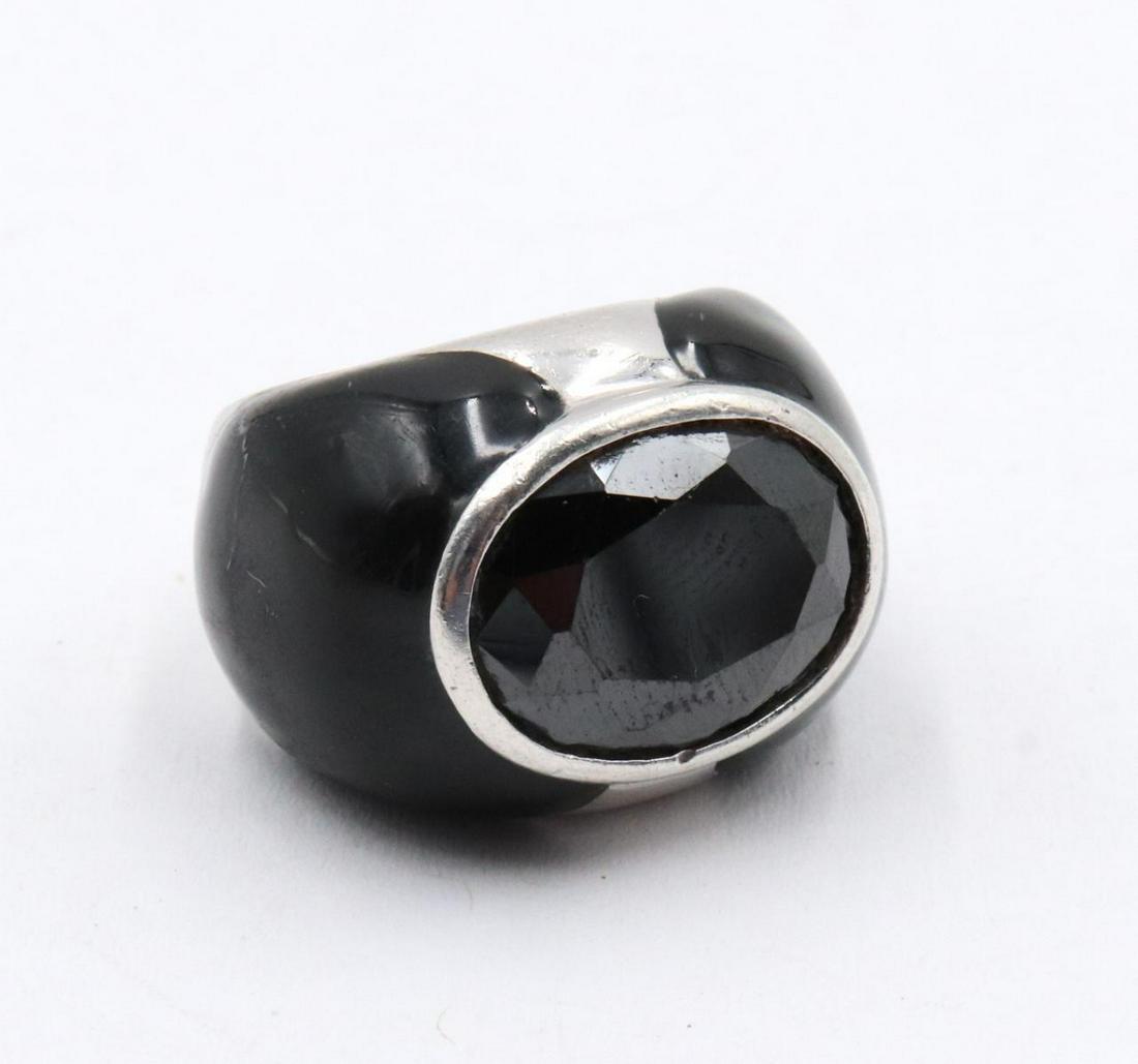Sterling Silver & Black Onyx Ring (1 of 2)