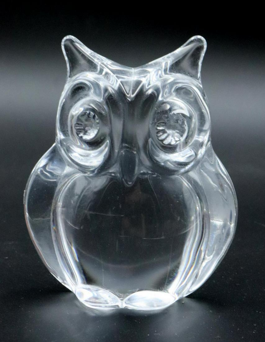 Daum France Crystal Owl Paperweight (1 of 2)