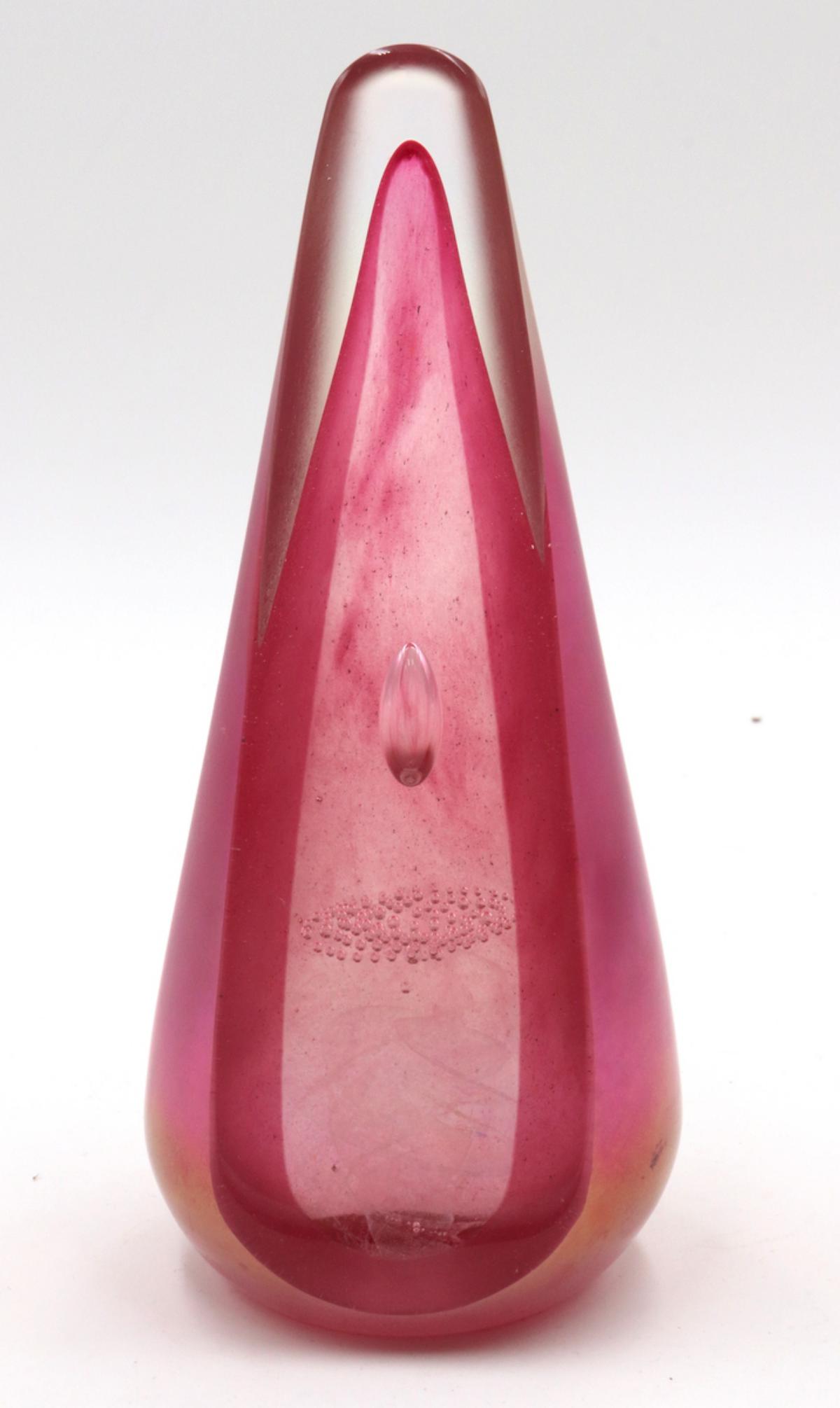 Unsigned Iridescent Art Glass Paperweight (1 of 3)