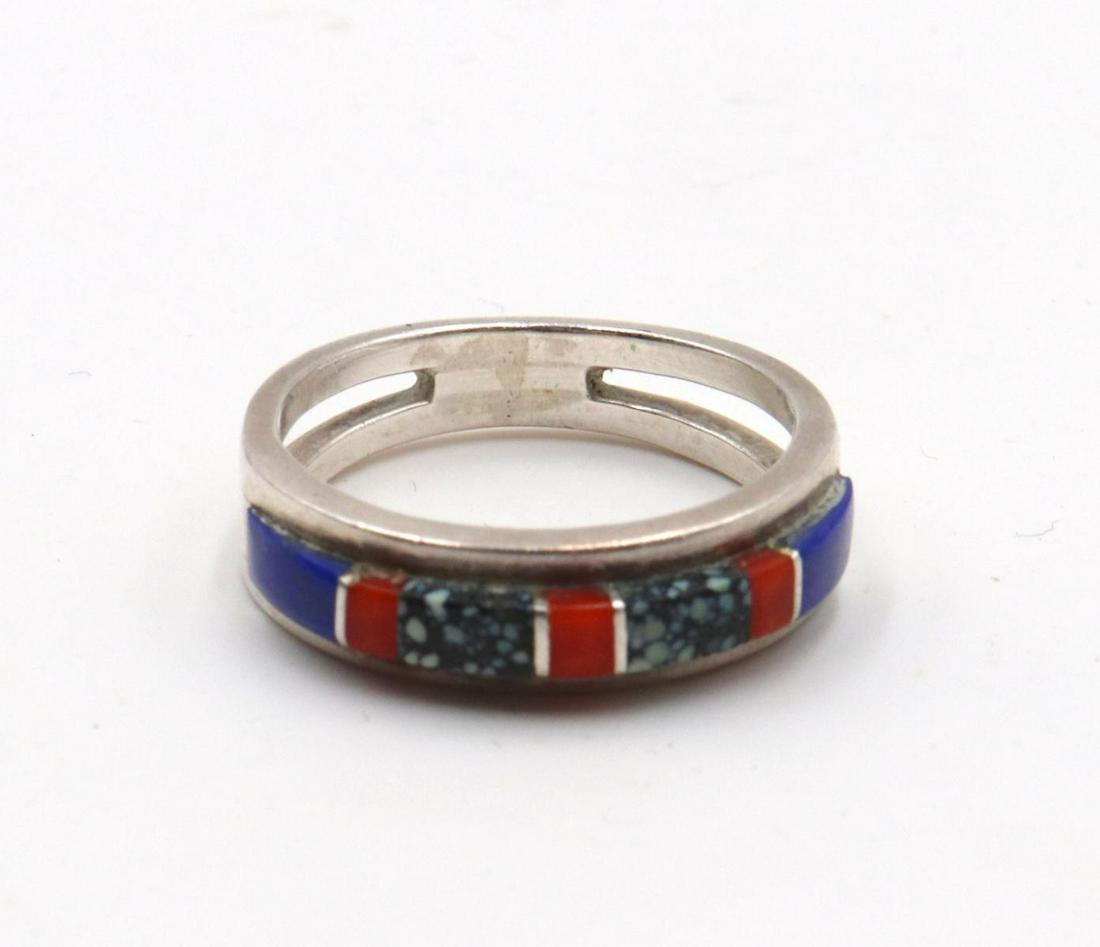 Patrick Smith Semi-Precious Stone Ring: Patrick Smith Semi-Precious Stone & Sterling Silver Ring. Size - 8. Weight - 3.9 grams.