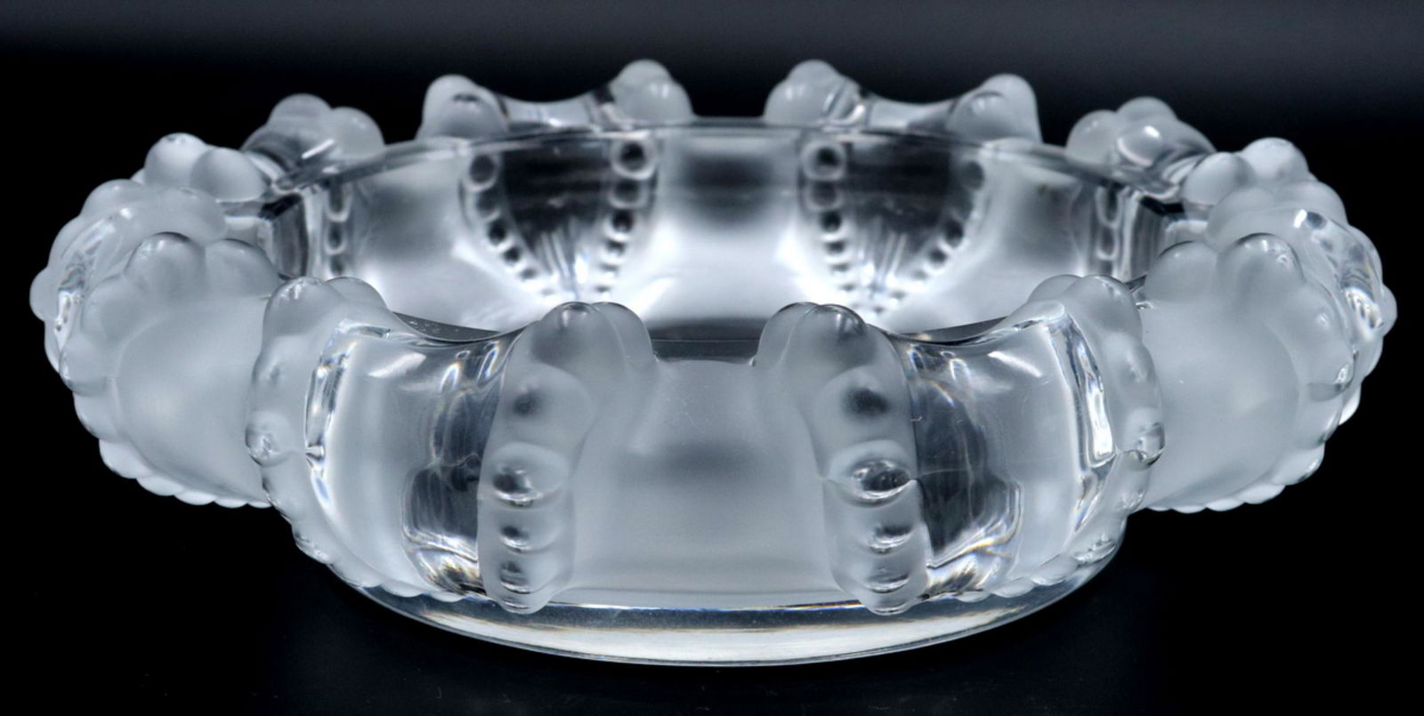 Lalique "Cannes" Crystal Ashtray (1 of 3)