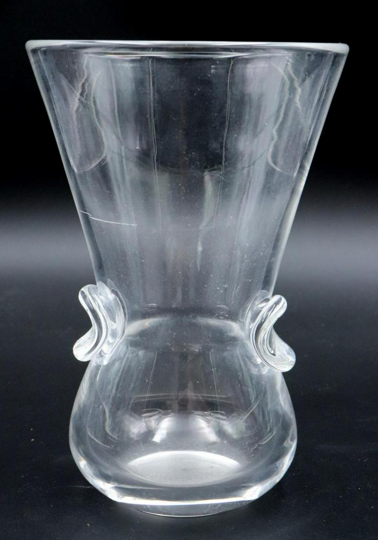 Steuben Crystal Vase: Steuben Crystal Vase. Measures approx. - 5 7/8" high x 4 1/8" diameter.