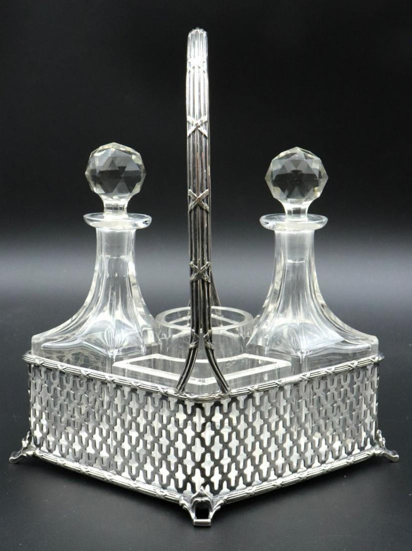 Shreve Crump & Low Sterling & Crystal Vinegar Set (1 of 3)