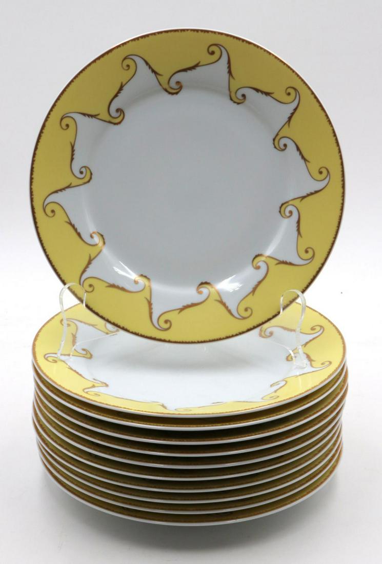 11 Pc. Christian Lacroix "Follement" Porcelain Salad Plates: 11 Pc. Christian Lacroix "Follement" Porcelain Salad Plates. Measures approx. - 8 5/8" diameter.