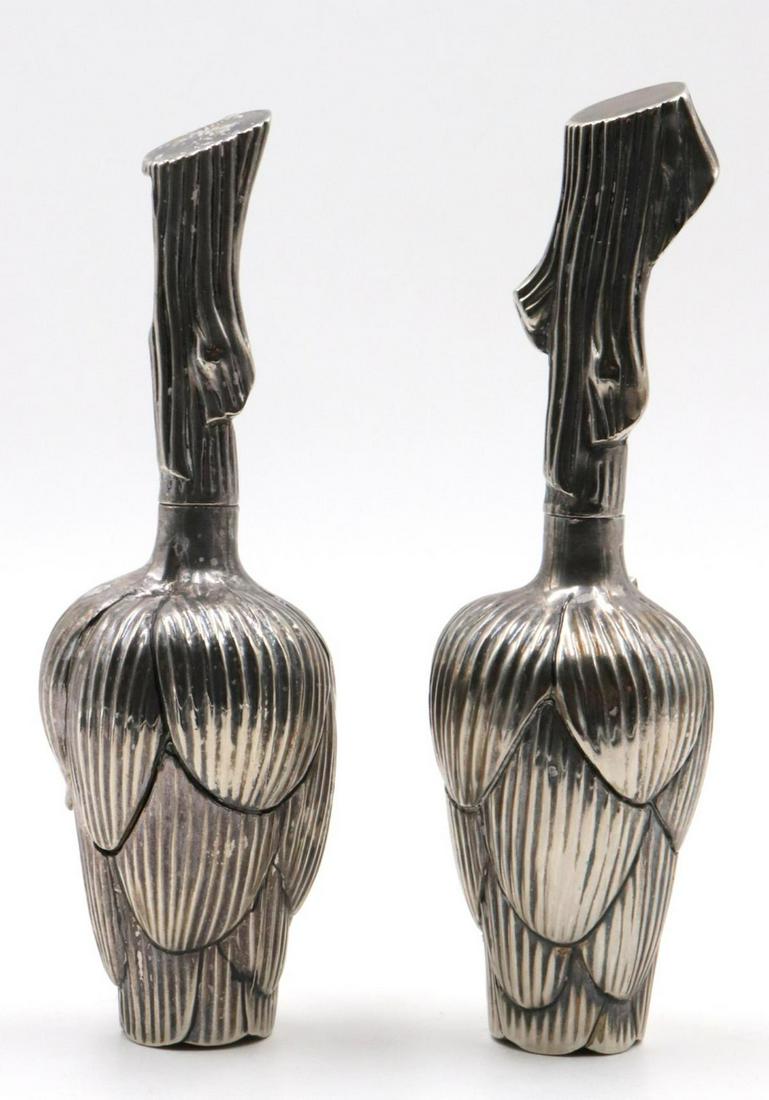 Attr. To Missiaglia Silver Plated Artichoke Pepper Mill, Salt Shaker (1 of 3)