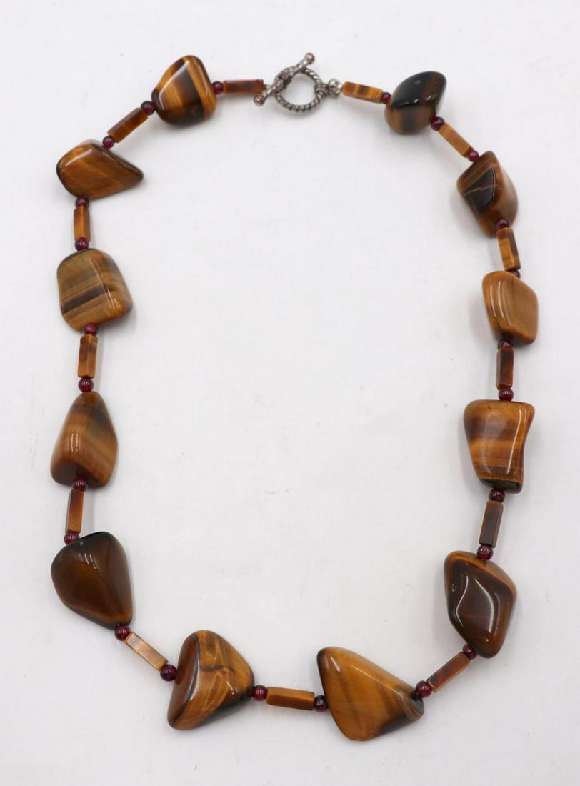 Multi-Shaped Tiger Eye Necklace (1 of 2)