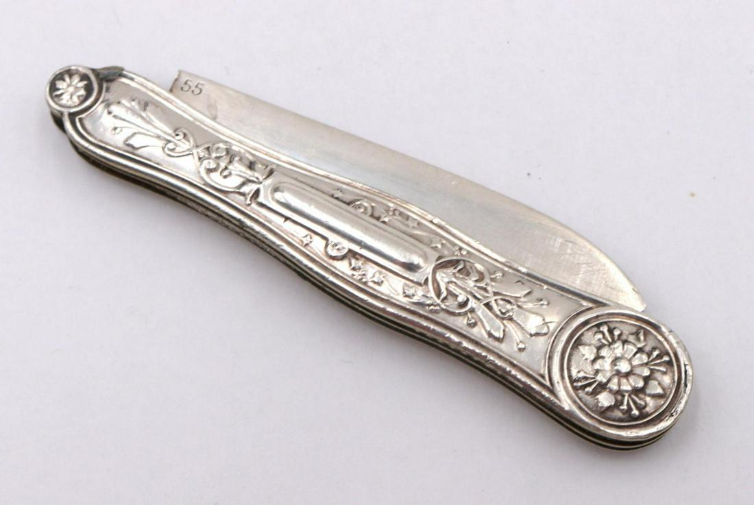 Antique Sterling Silver 2 Blade Fruit Knife (1 of 3)