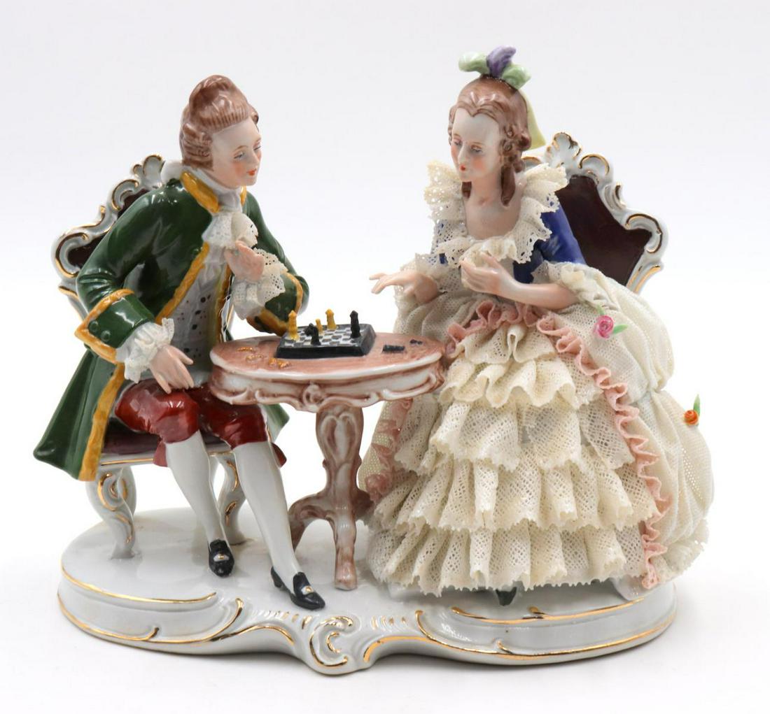 Antique German Porcelain Lace Group (1 of 2)