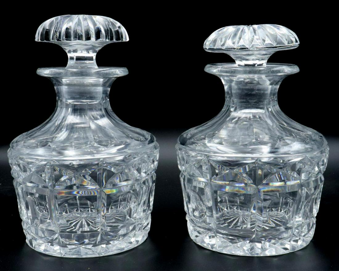 Pair of Vintage Crystal Decanters (1 of 2)