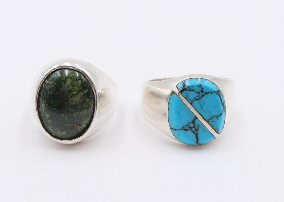 Two Large Sterling Silver Rings (1 of 2)