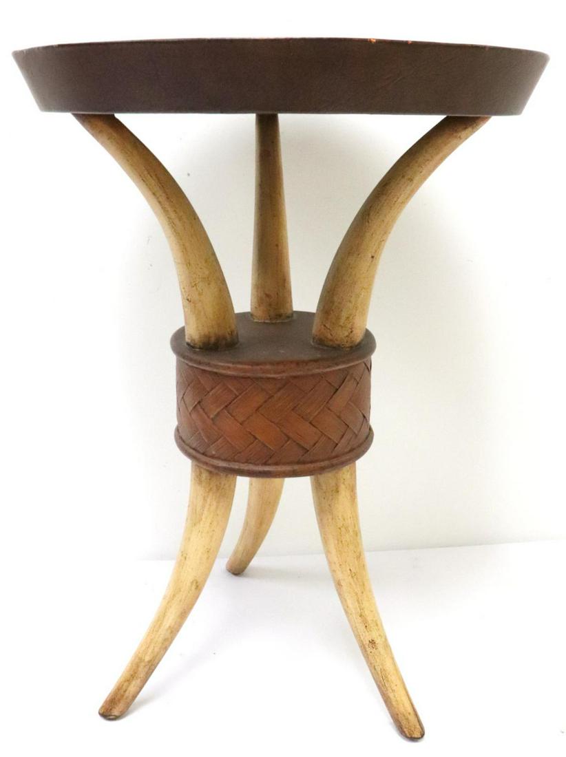 Contemporary Horn Motif Footed Pedestal (1 of 4)
