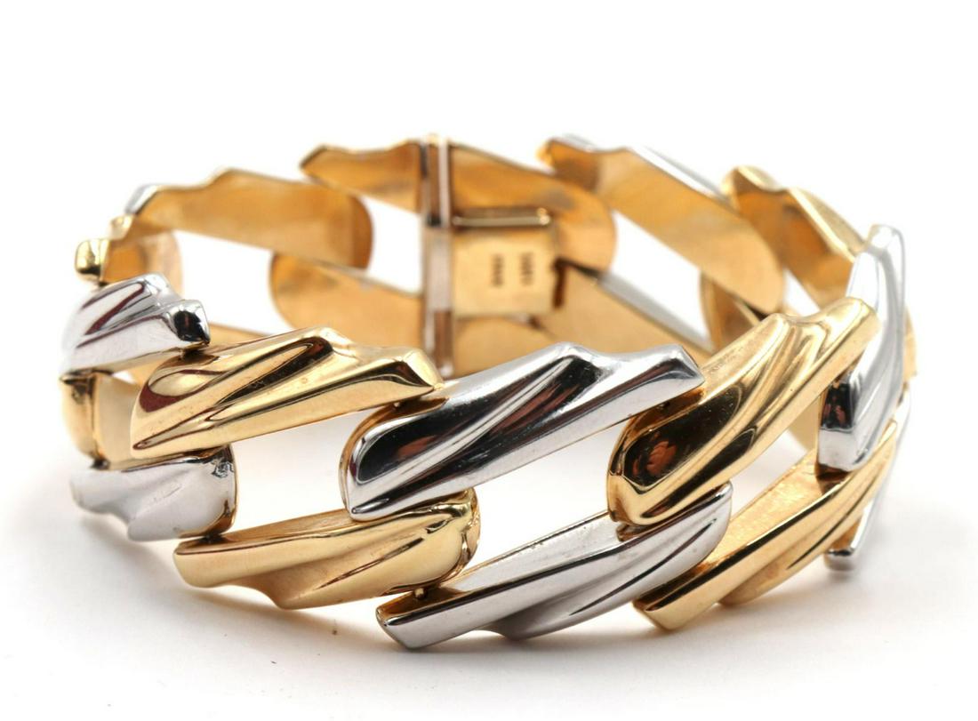 Large 14Kt Two-Tone Ladies Bracelet (1 of 2)