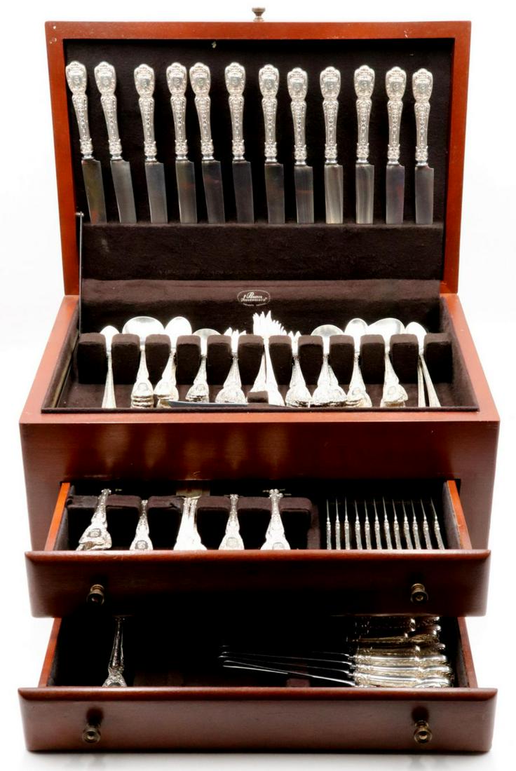 142 Pc. Gorham "Florentine" Sterling Flatware Set (1 of 9)