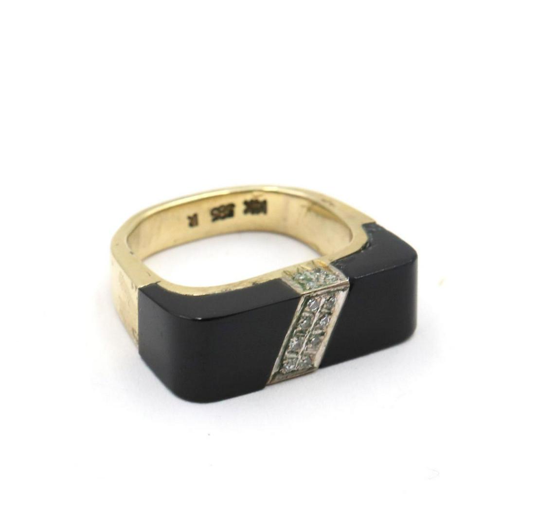 14Kt Onyx & Diamond Ring (1 of 2)