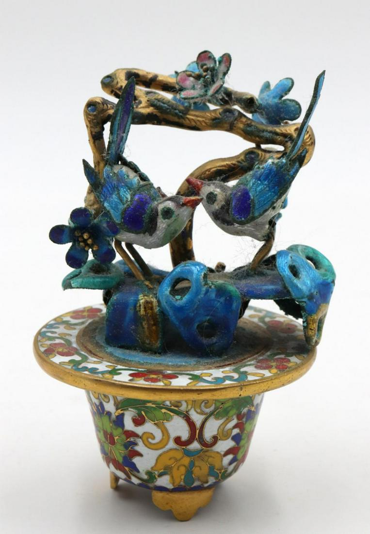 Chinese Enamel & Cloisonne Bird Group (1 of 2)