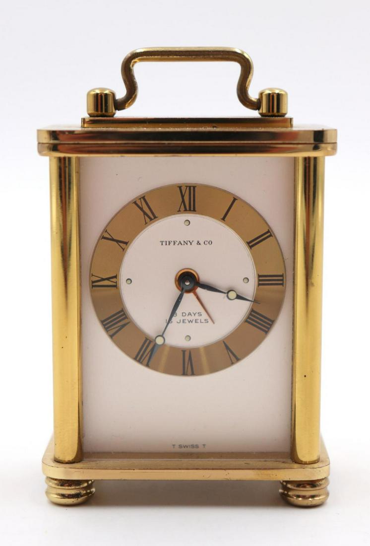 Vintage Tiffany & Co. Brass Carriage Clock (1 of 2)