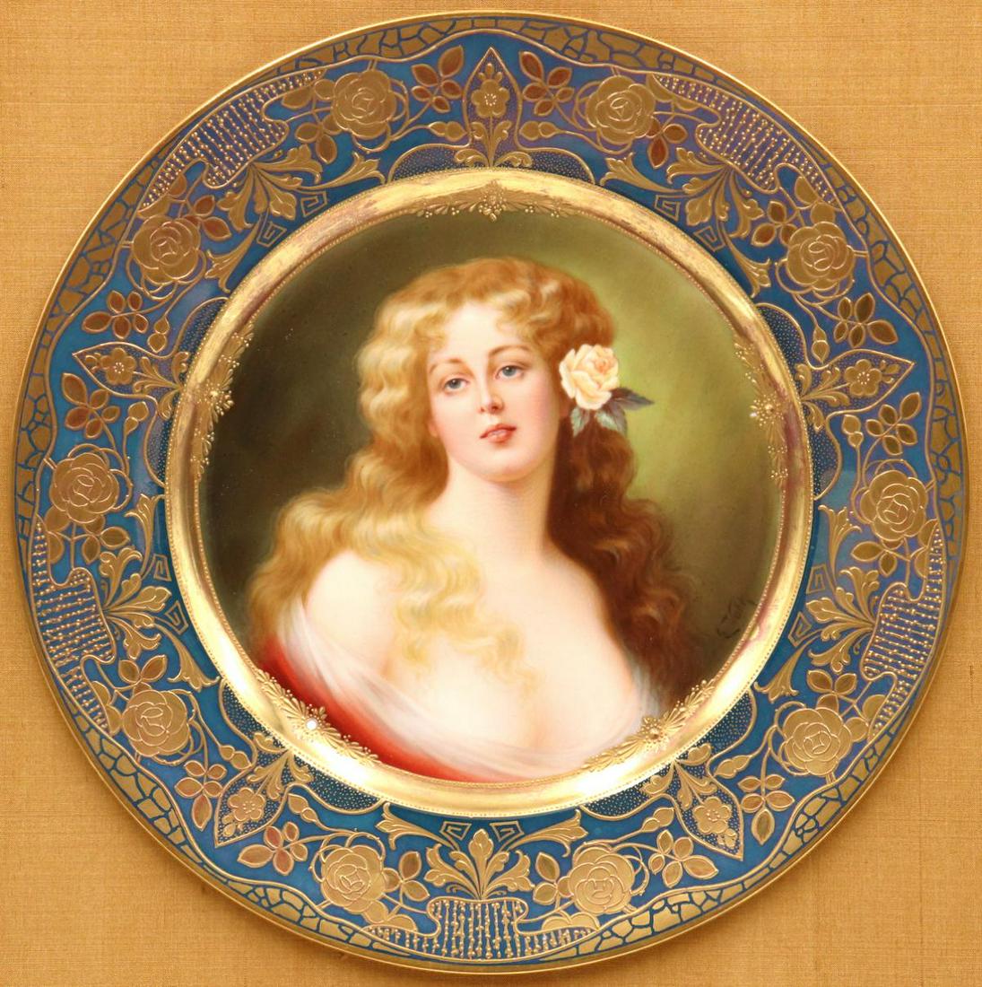 Antique Royal Vienna Hand Painted Porcelain Plate (1 of 5)