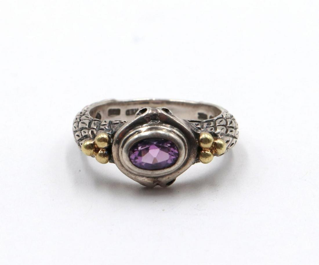 Fred Tate 18Kt & Sterling Amethyst Ring (1 of 2)