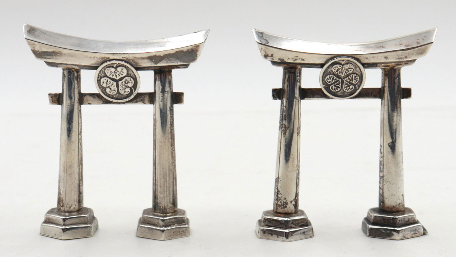 Pair of Kuyeda Sterling Salt Shakers (1 of 3)