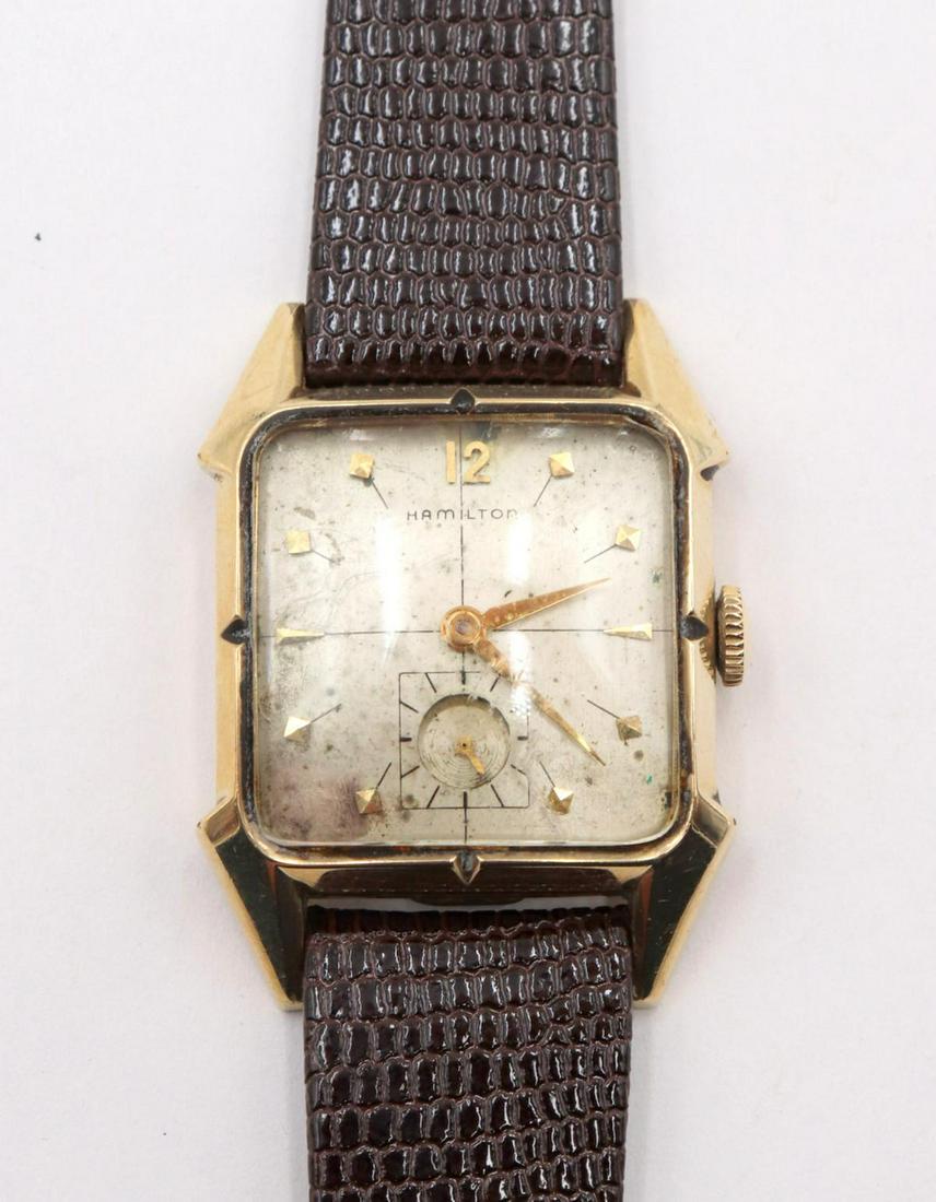 Vintage Hamilton "Murray" Wristwatch: Vintage Hamilton "Murray" Wristwatch. 747 movement, gold filled, 18kt chapters, sterling dial.