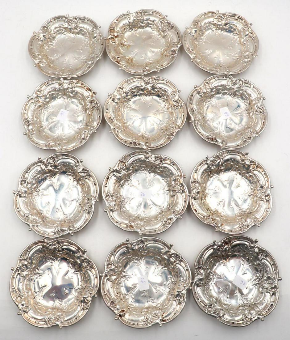 12 Pc. Reed & Barton "Les Six Fleurs" Sterling Fruit Bowls (1 of 3)