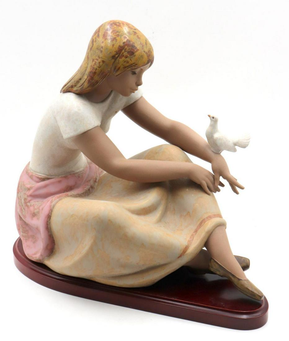 Lladro "Watching The Dove" #3526 Stoneware Sculpture (1 of 3)