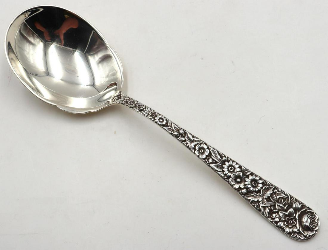 Kirk & Sons "Repousse" Sterling Serving Spoon (1 of 3)