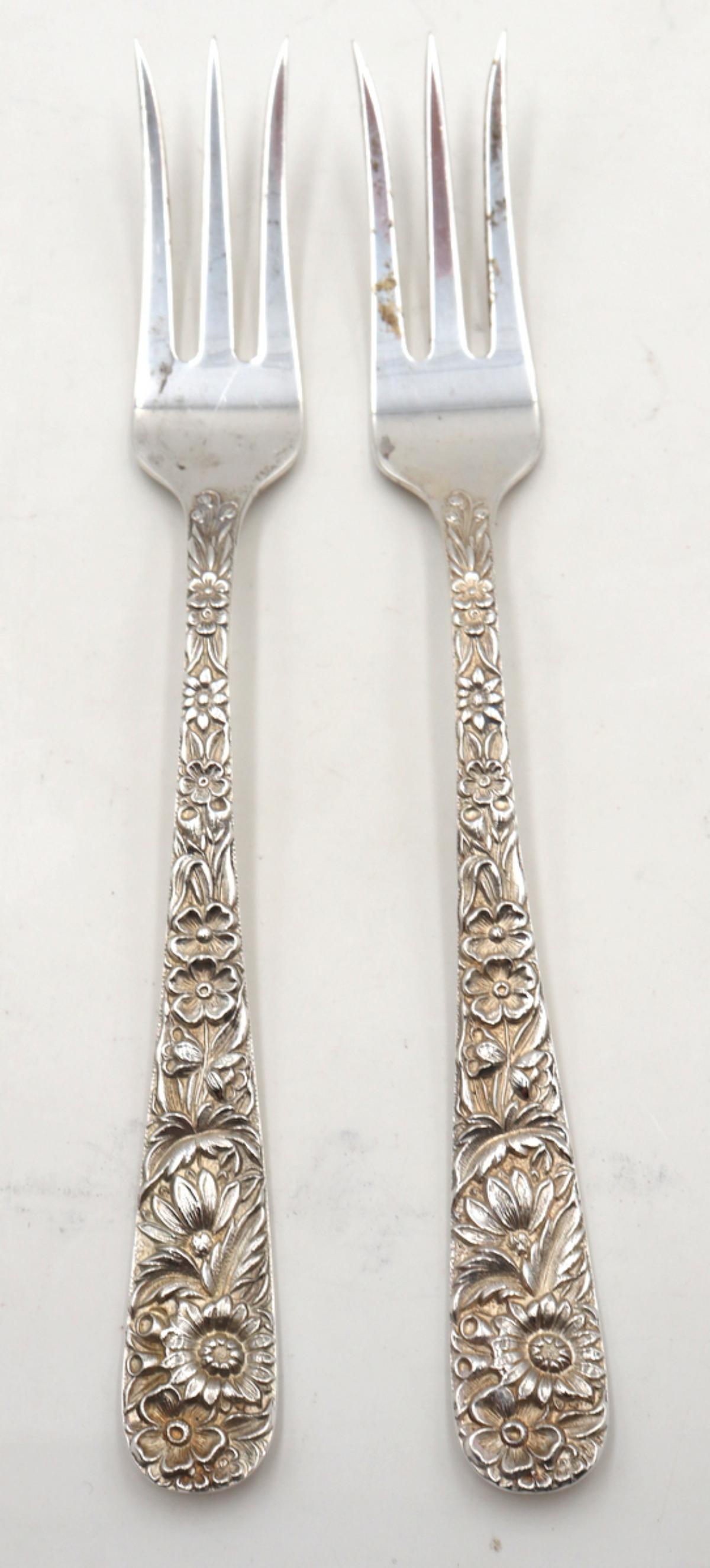Kirk & Sons "Repousse" Sterling Silver Cocktail Forks (1 of 3)