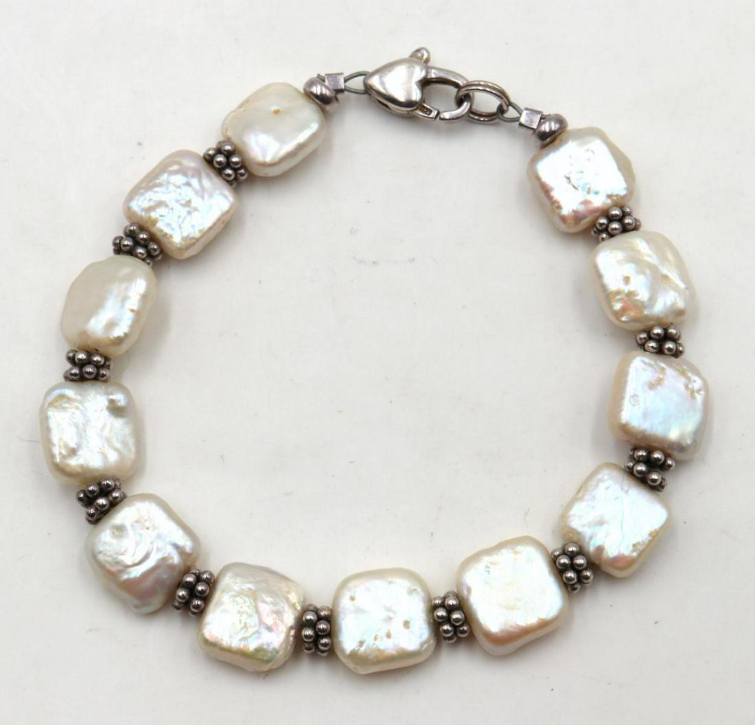Sterling Silver & Pearl Bracelet (1 of 1)