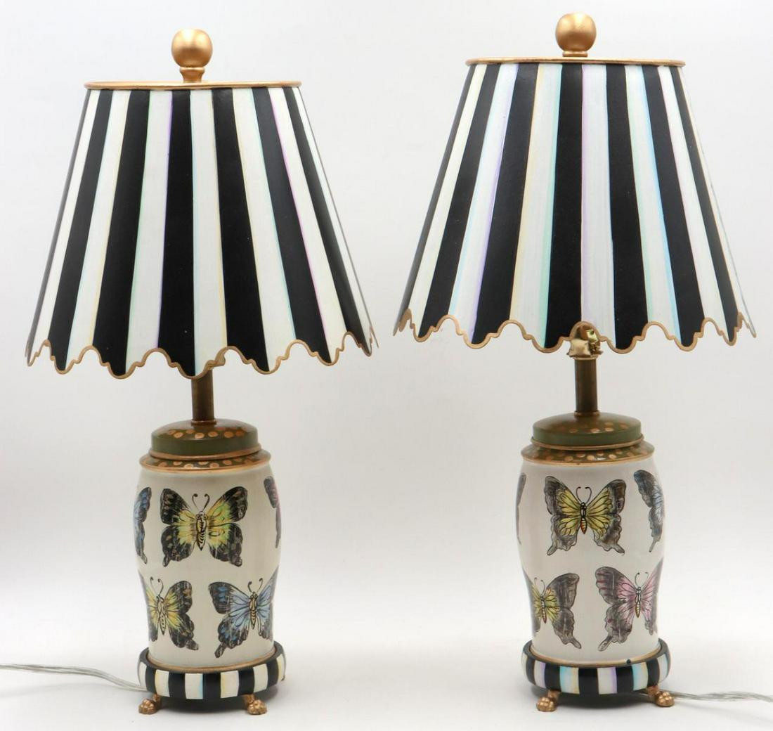 Mackenzie Childs Enamel Butterfly Table Lamps (1 of 4)