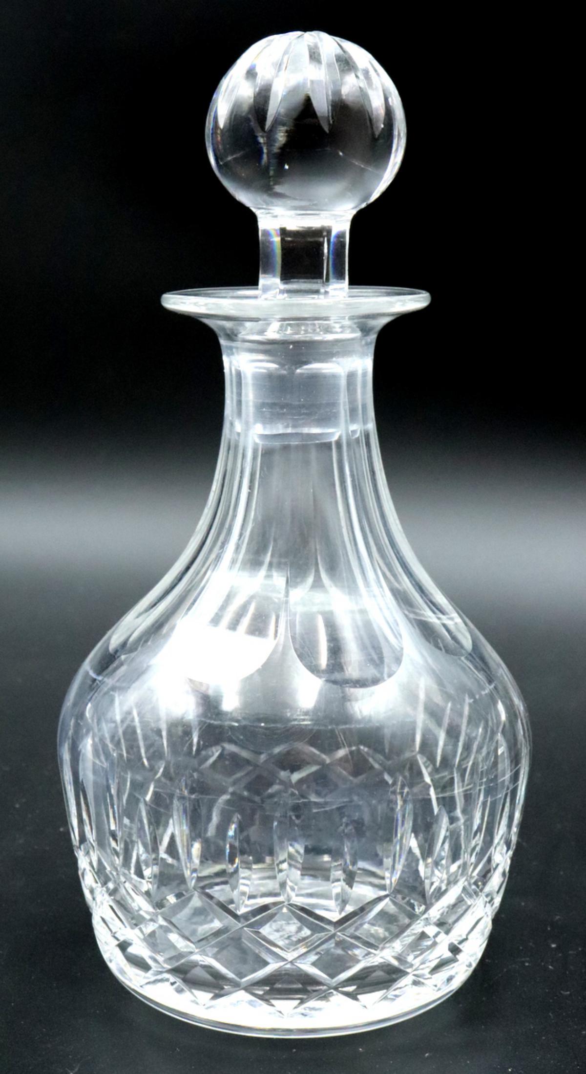 Edinburgh Scotland Crystal Vinegar Bottle: Edinburgh Scotland Crystal Vinegar Bottle. Measures approx. - 7 1/2" high x 3 3/4" diameter.