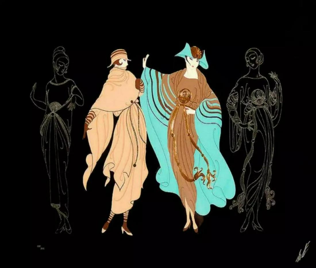 Erte "On The Avenue" Serigraph (1 of 5)