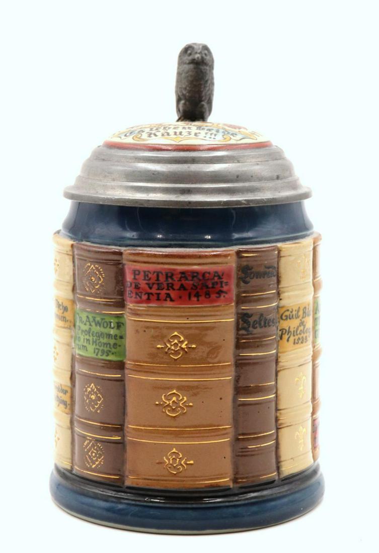 19th C. Mettlach "Book" Stein (1 of 5)